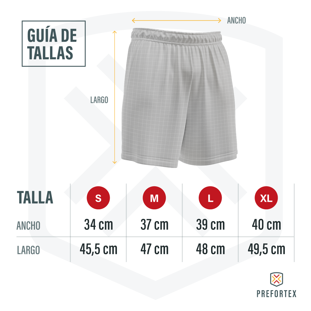 Talla pantalón corto deportivo Guardia Civil