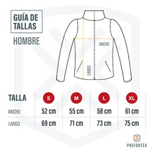 tallas sudaderas polares prefortex hombre